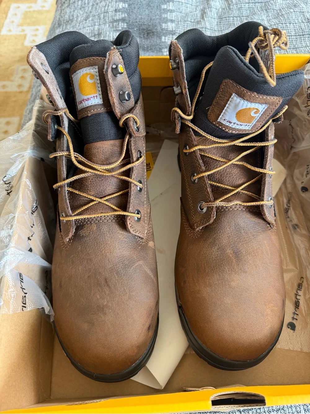 Carhartt Brown and Black Ground Force 6-Inch Waterproof Work Boot